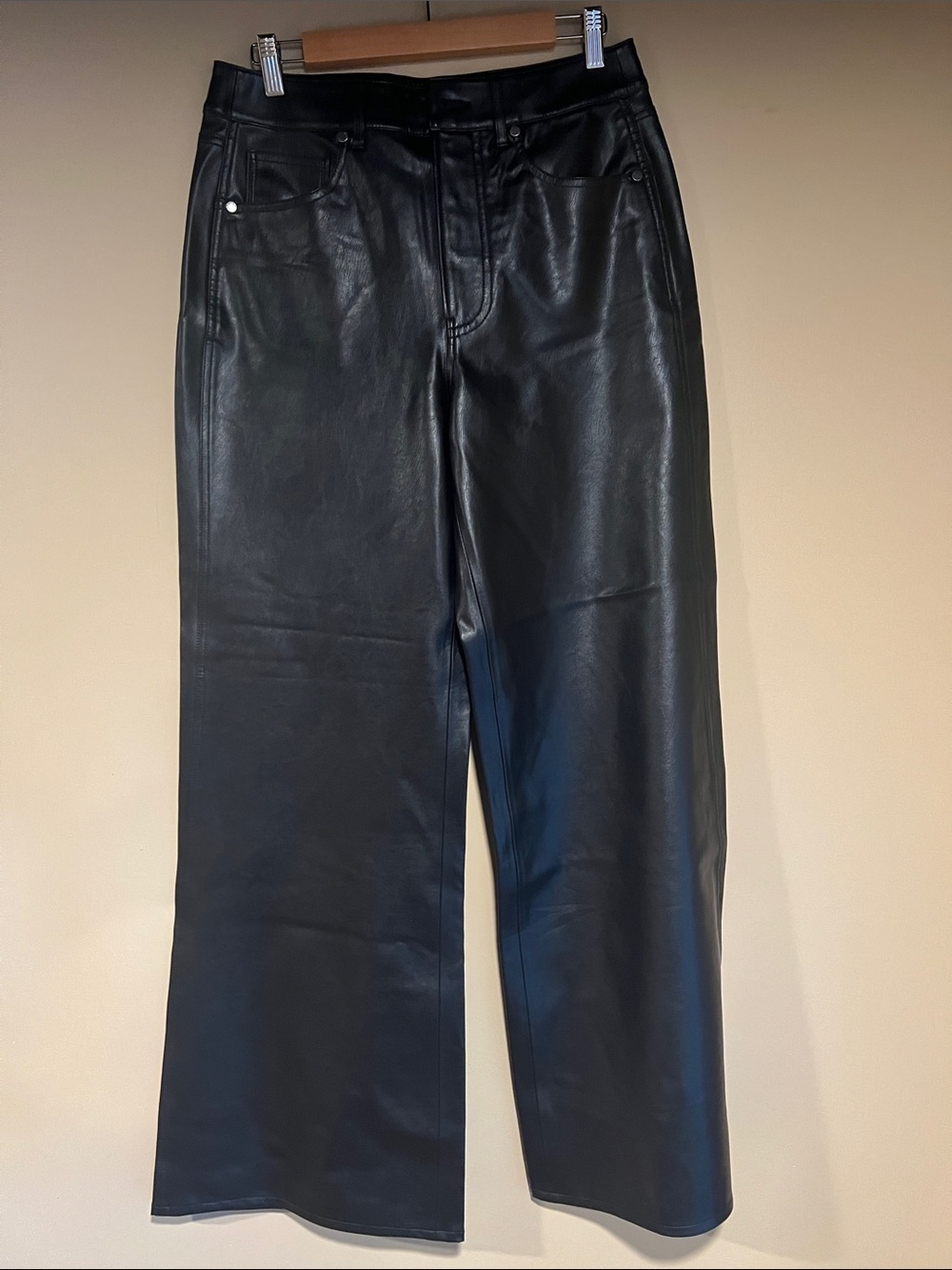 Veronica Beard Black Faux Leather Pants